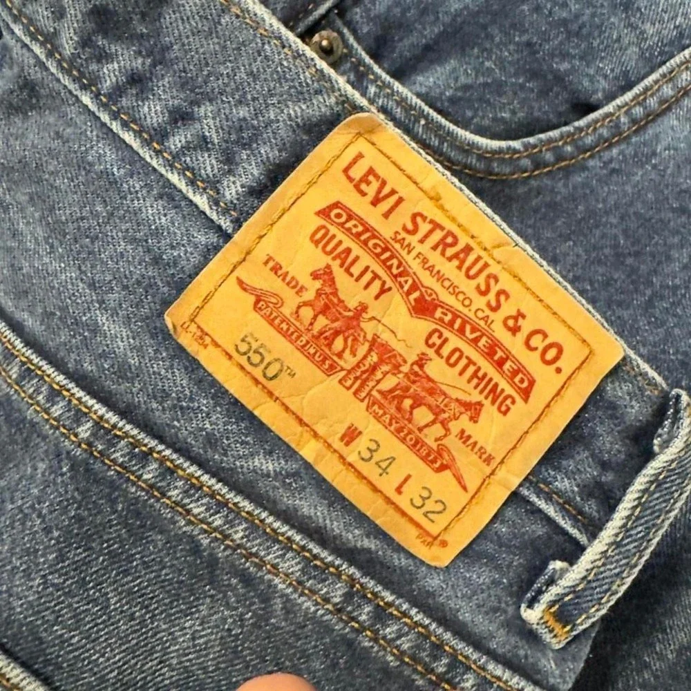 Levi's Blue Faded Straight-Leg Jeans